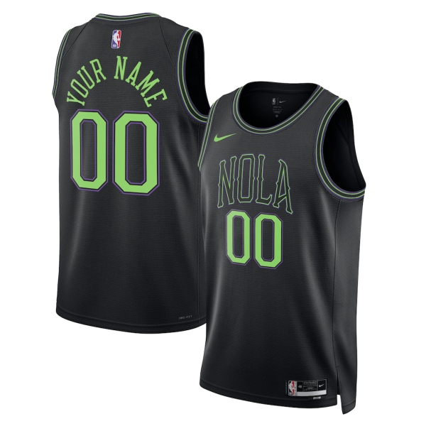 New Orleans Pelicans Trikot Benutzerdefinierte Nike 2025-26 City Edition Schwarz Swingman - Herren New Orleans Pelicans Trikot Benutzerdefinierte Nike 2025-26 City Edition Schwarz Swingman - Herren